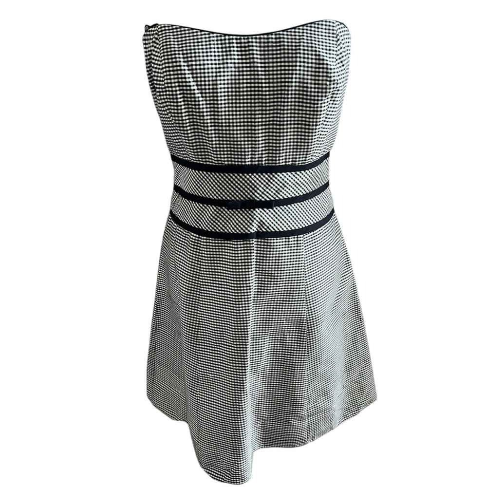 Vintage y2k ABS Allen Schwartz Silk gingham mini dress size 4/6